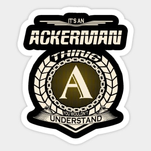 Ackerman Sticker